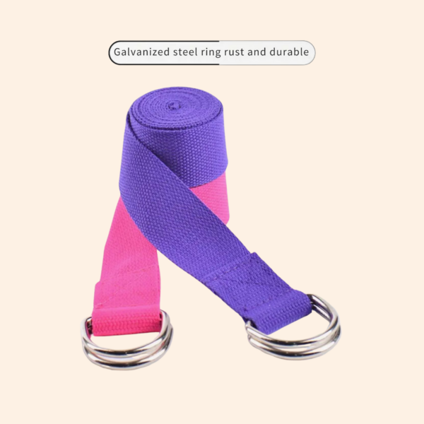 Durable Yoga Strap with Metal D Ring