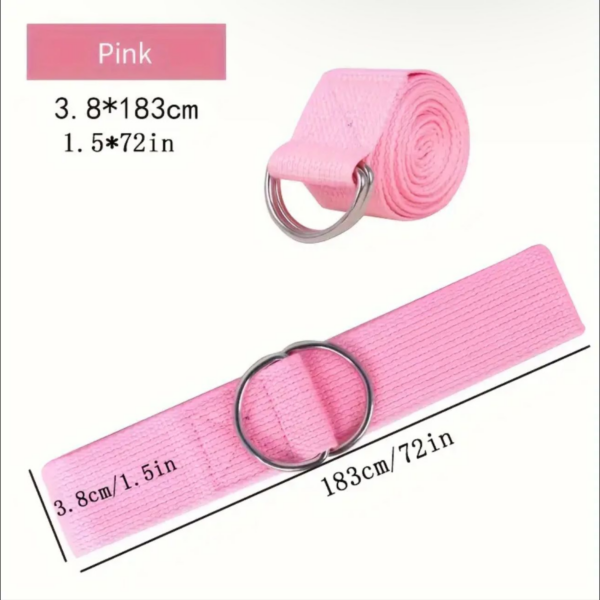 Durable Yoga Strap with Metal D Ring - Image 4