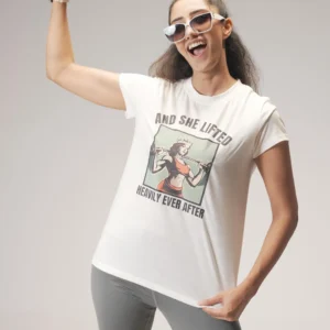 Women's "And She Lifted Heavily Ever After" Graphic T-Shirt
