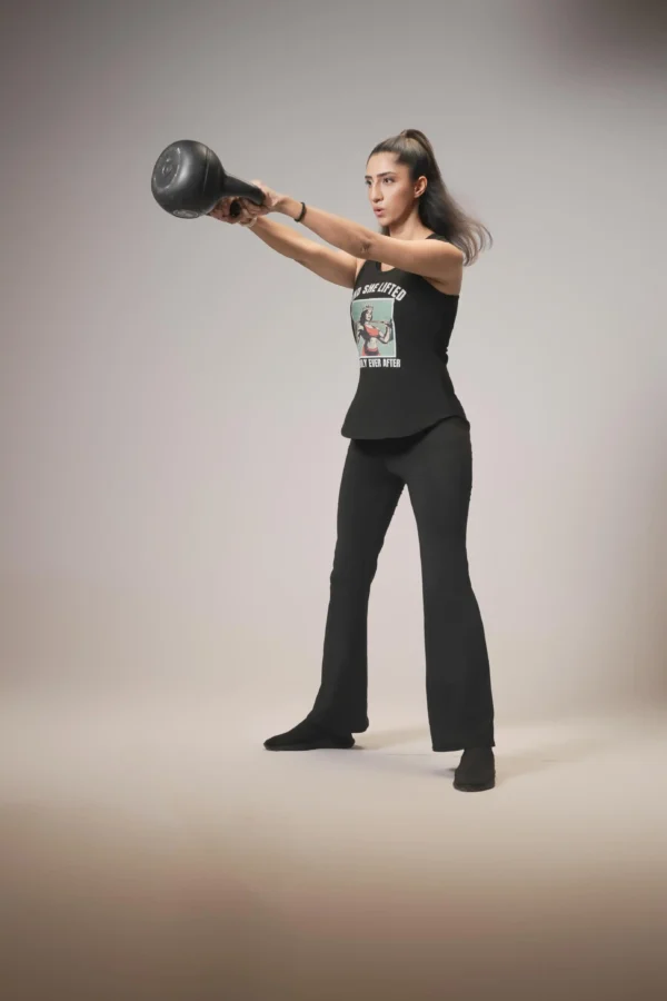 Women's 'And She Lifted Heavy Ever After' Graphic Tank Top - Image 2